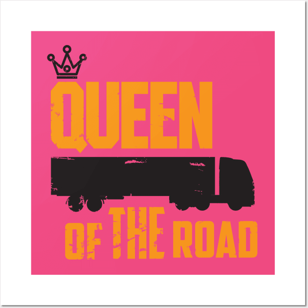 Queen of the road (black) Wall Art by nektarinchen